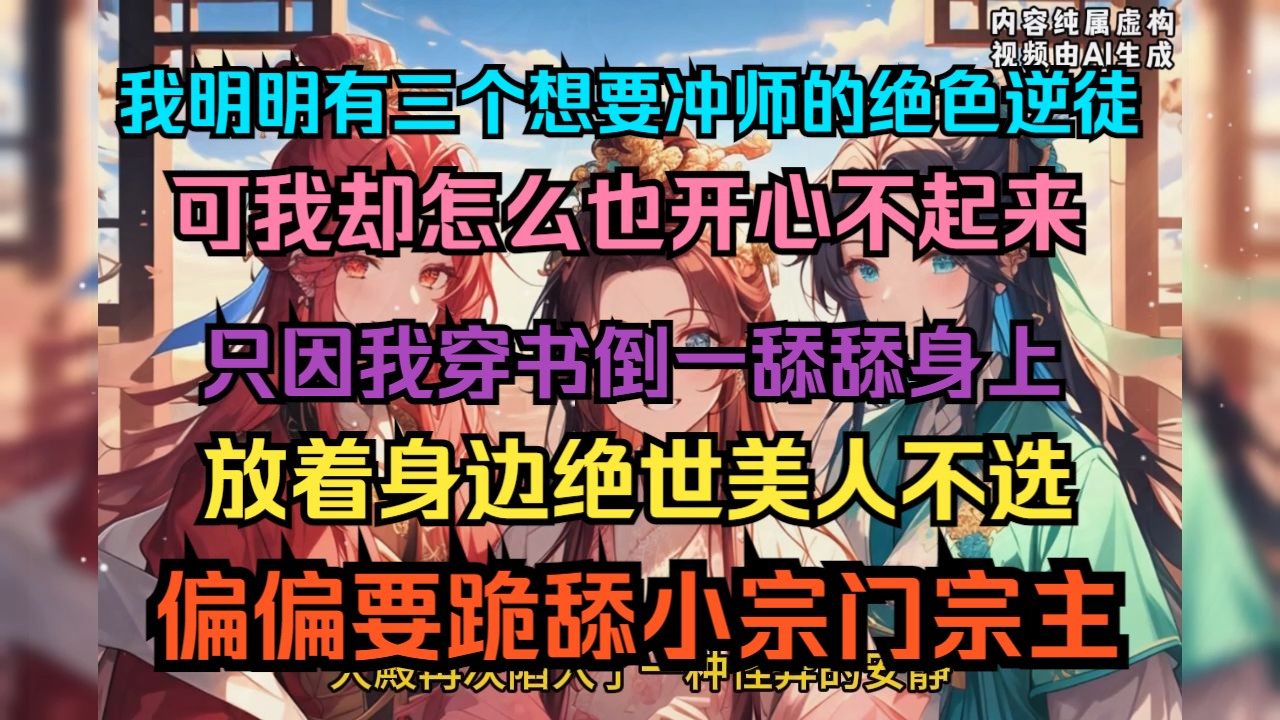 [图]我明明有三个想要冲师的绝色逆徒，可我却怎么也开心不起来，只因我穿书倒一舔身上，放着身边绝世美人不选，偏偏要跪舔小宗门宗主...