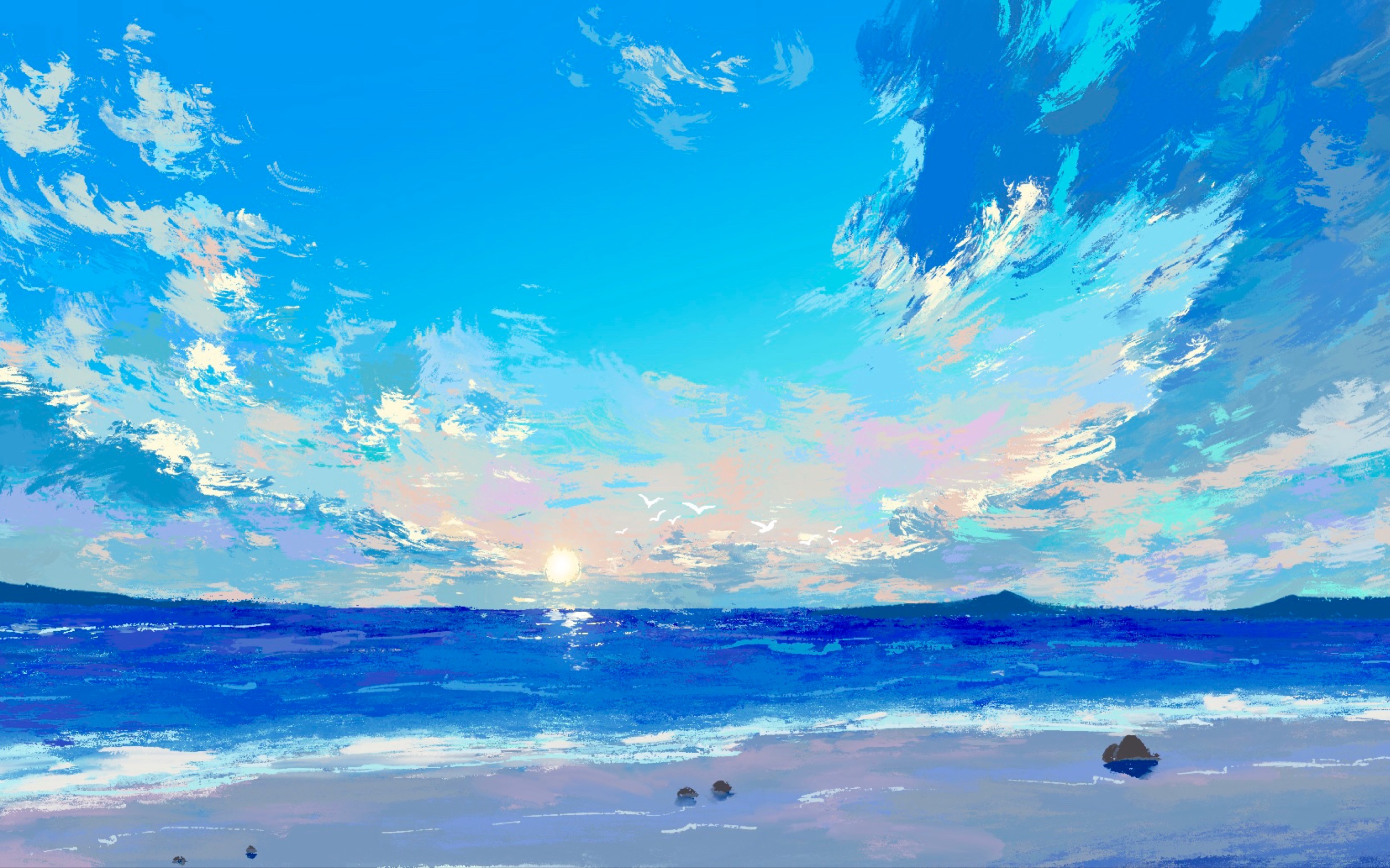 【procreate绘画】夏日海滩 #临摹