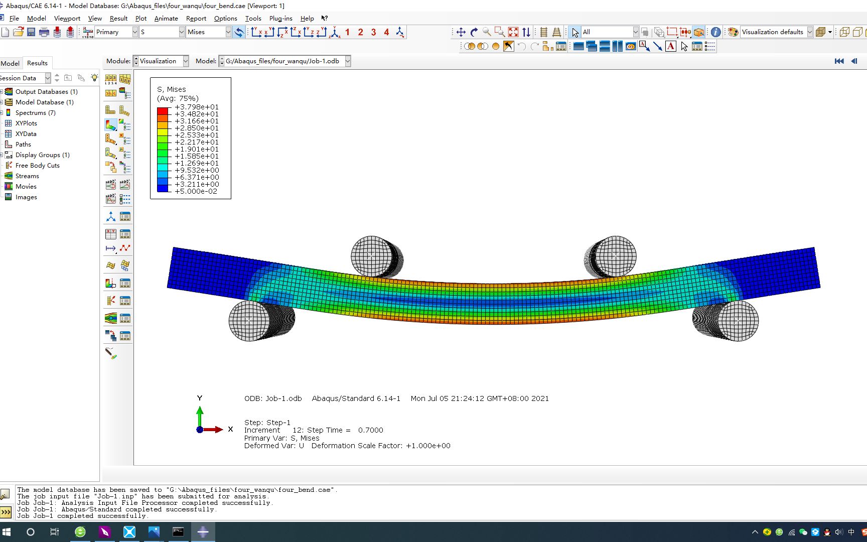 【Abaqus】第三十八讲:样件四点弯曲仿真模拟哔哩哔哩bilibili