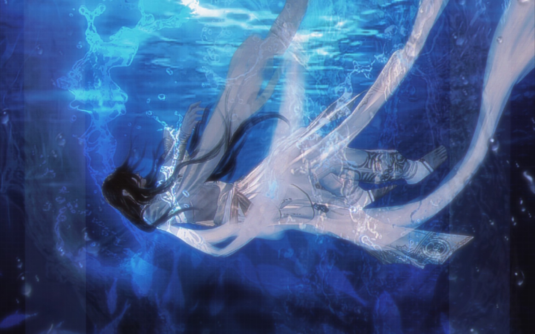 【天刀手游】坠入海底‖草履虫看了都说好的后期手机修图教程‖附素材