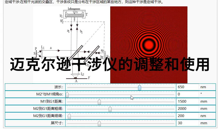 迈克尔逊干涉仪的调整和使用哔哩哔哩bilibili