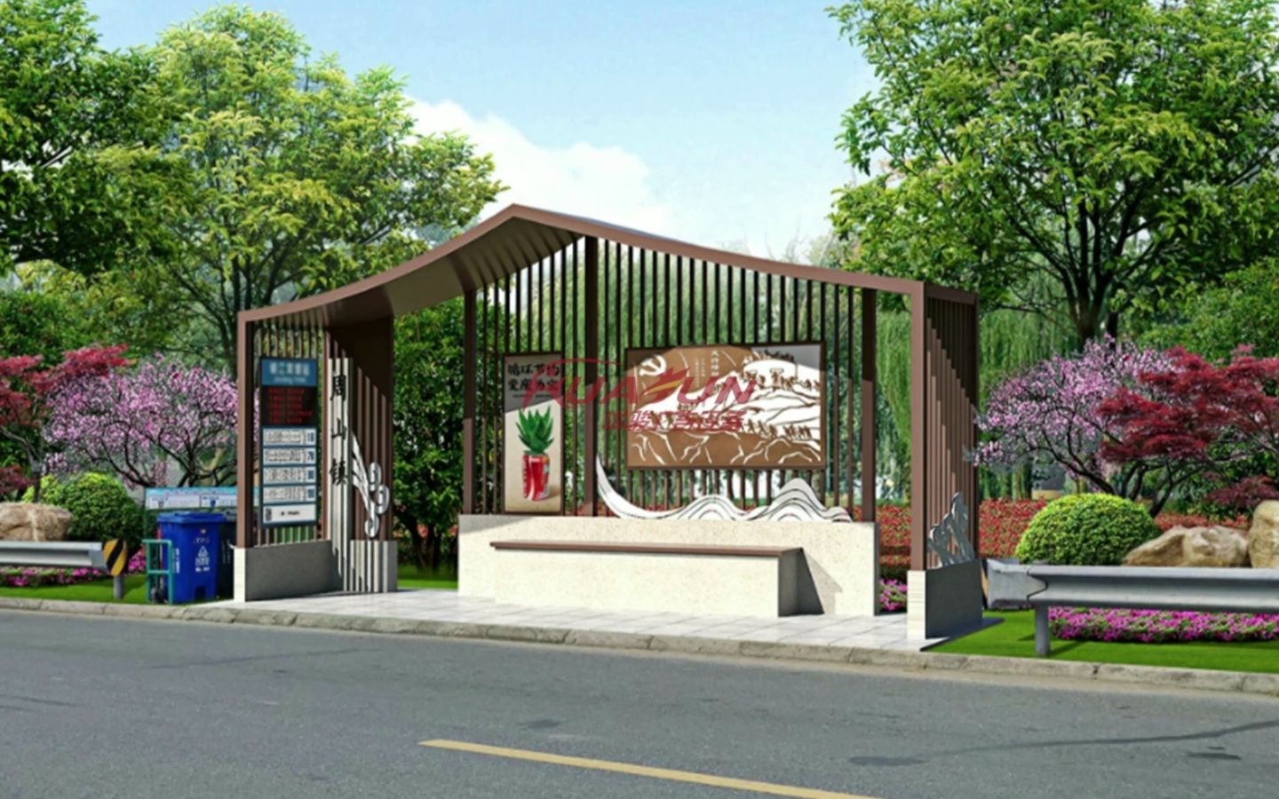 市政环保美丽乡村候车亭 铝型材公交站台