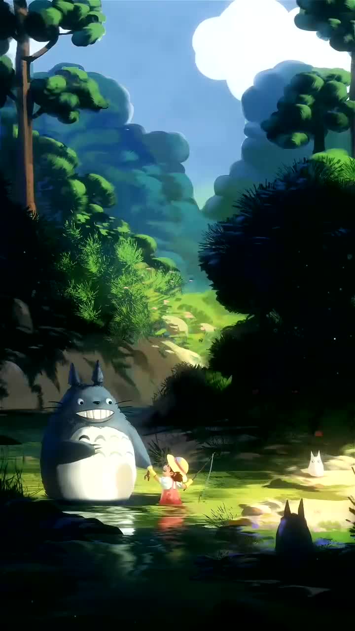 宫崎骏 #手机壁纸 #龙猫 #治愈 手机视频壁纸推荐