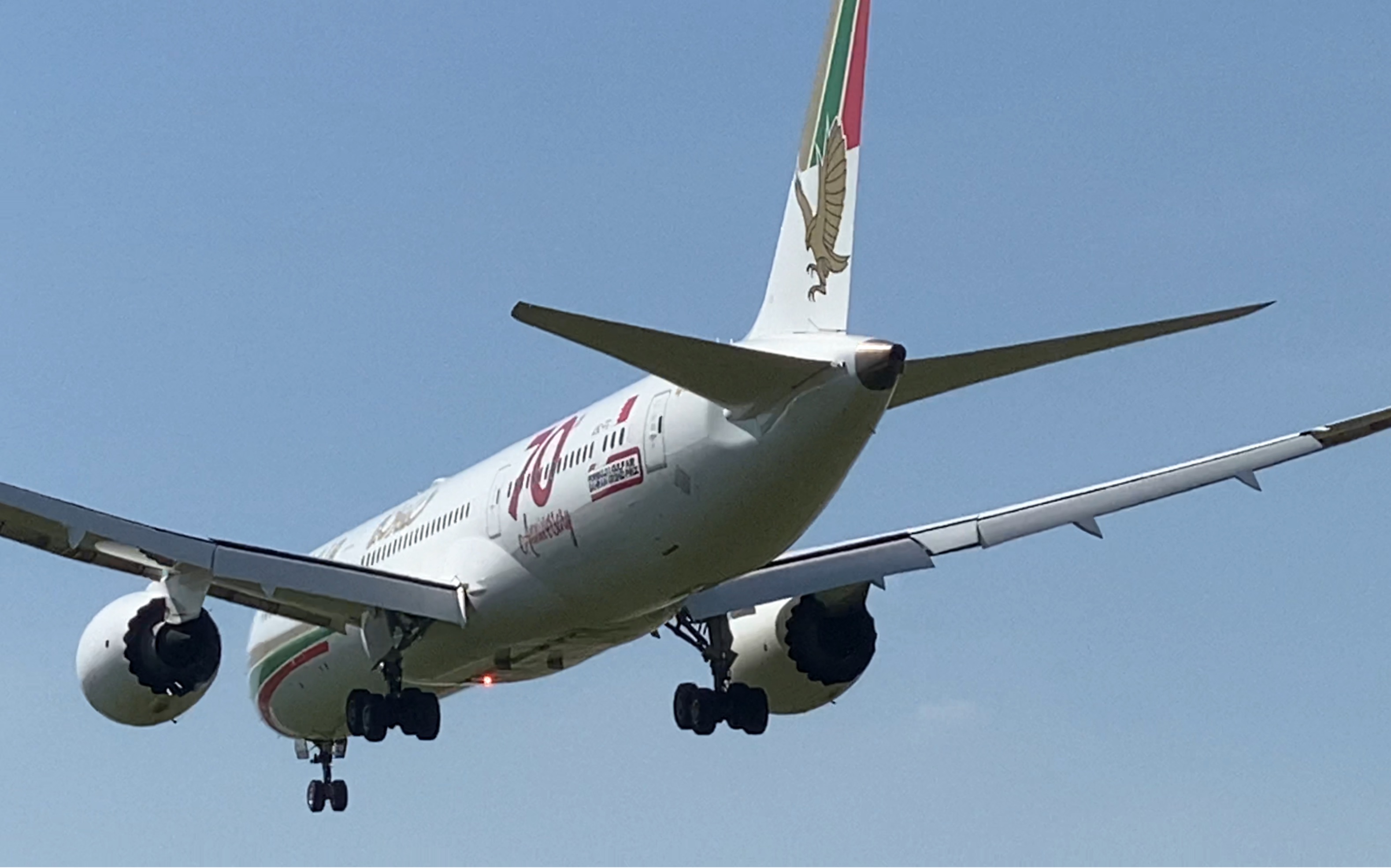 海湾航空70周年复古涂装波音7879