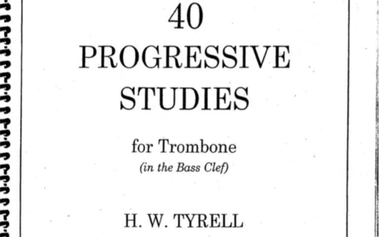 [图]40 Progressive Studies for Trombone- H·W·Tyrell No.1（泰瑞尔练习曲）