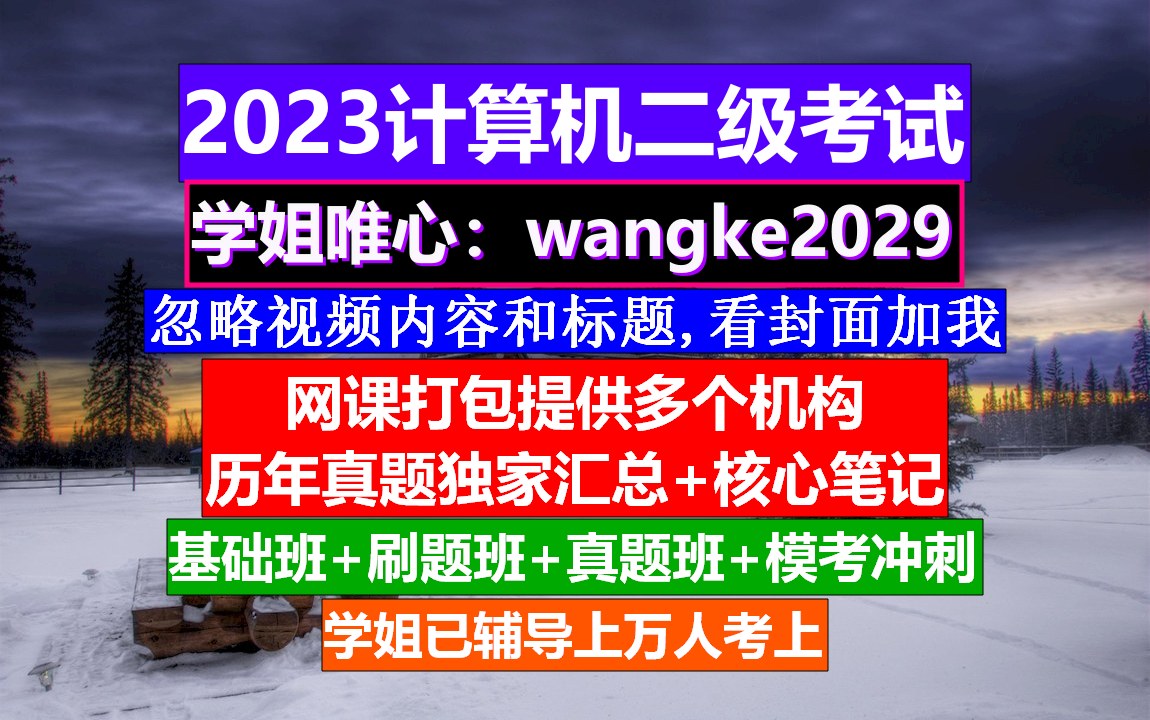 计算机二级考试,计算机二级报考网站,计算机二级考试哔哩哔哩bilibili