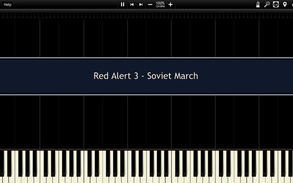 [图]钢琴版-苏维埃进行曲 红警3 Red Alert 3 - Soviet March Synthesia Piano MIDI // David Charlier