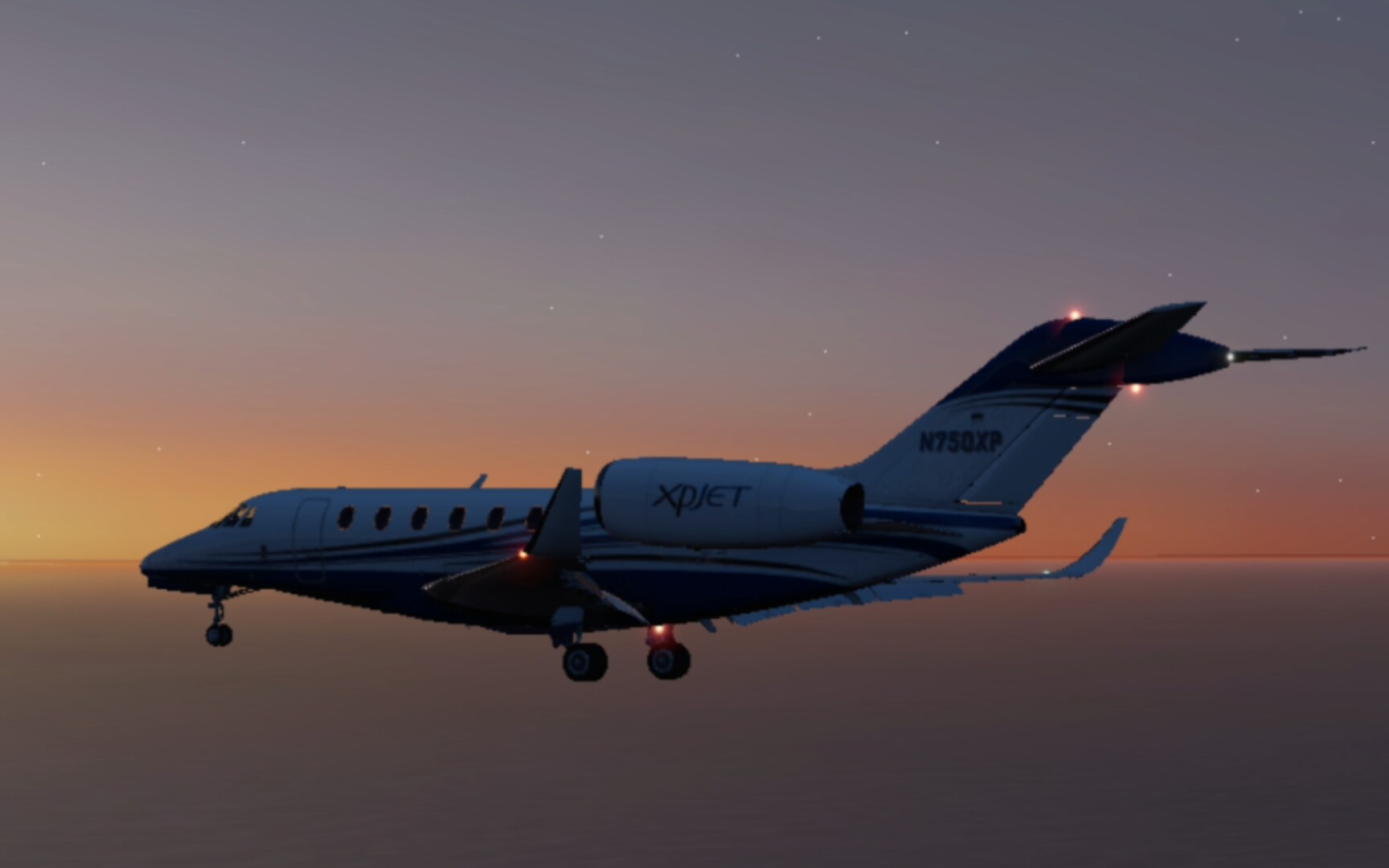 [xplane10] 新飞机第一次降落——cessna citation x