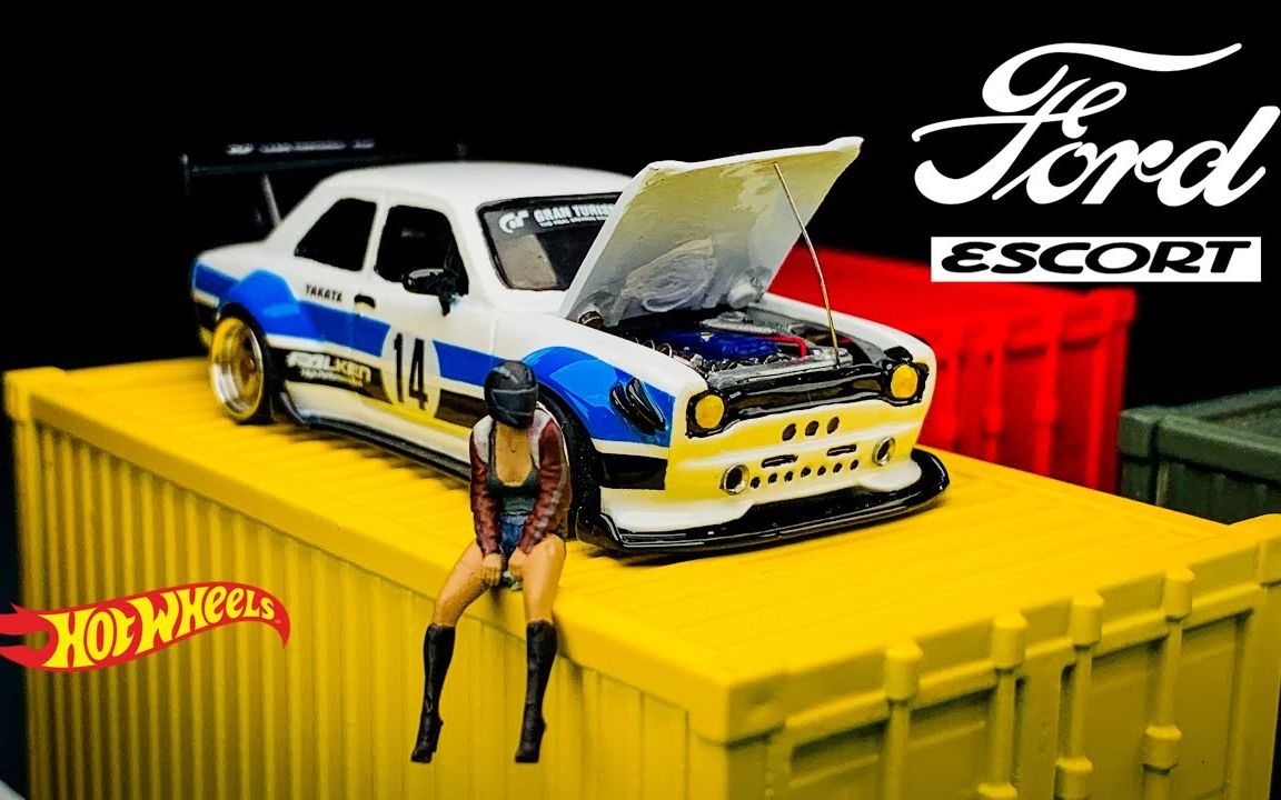 JDP改造风火轮  可动宽体福特 Escort RS1600 计时赛  Jakarta Diecast Project哔哩哔哩bilibili