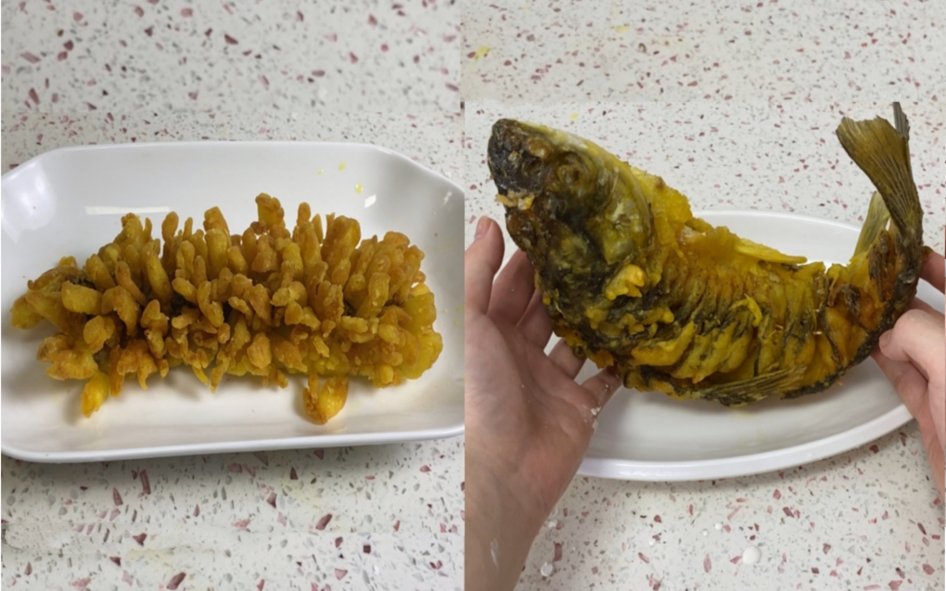 学王刚老师做的珊瑚鱼与糖醋鲤鱼