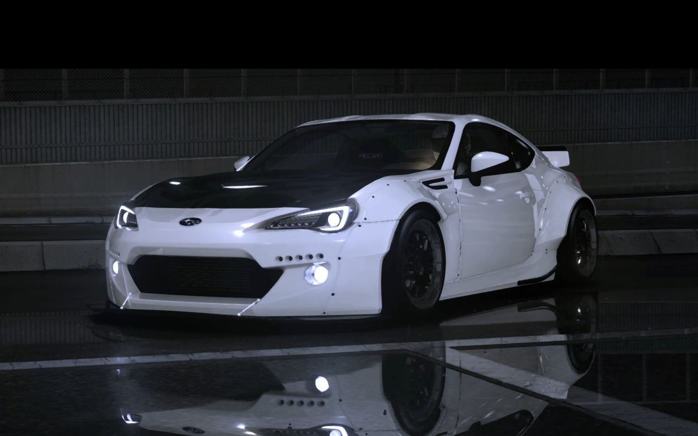 《神力科莎》斯巴鲁brz首都高夜跑 火箭兔rocket bunny v2宽体 改装车