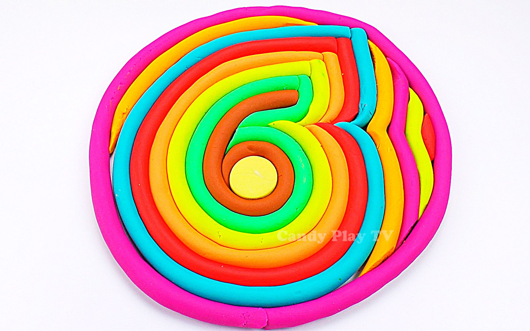 学习颜色 play doh 造型粘土 |为孩子们学习数字六 diy 橡皮泥 |学习