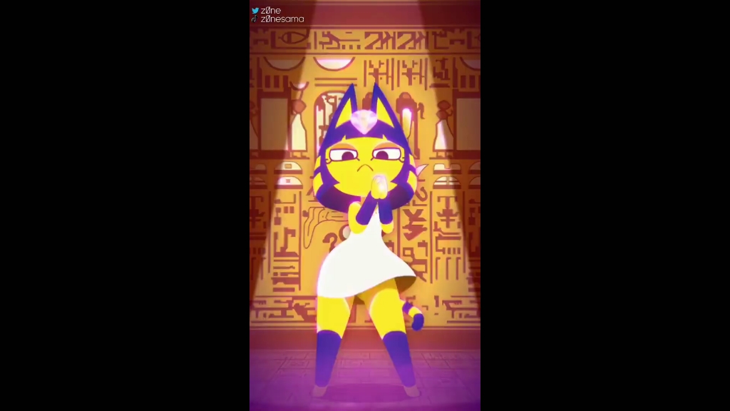 动森埃及猫跳舞图片