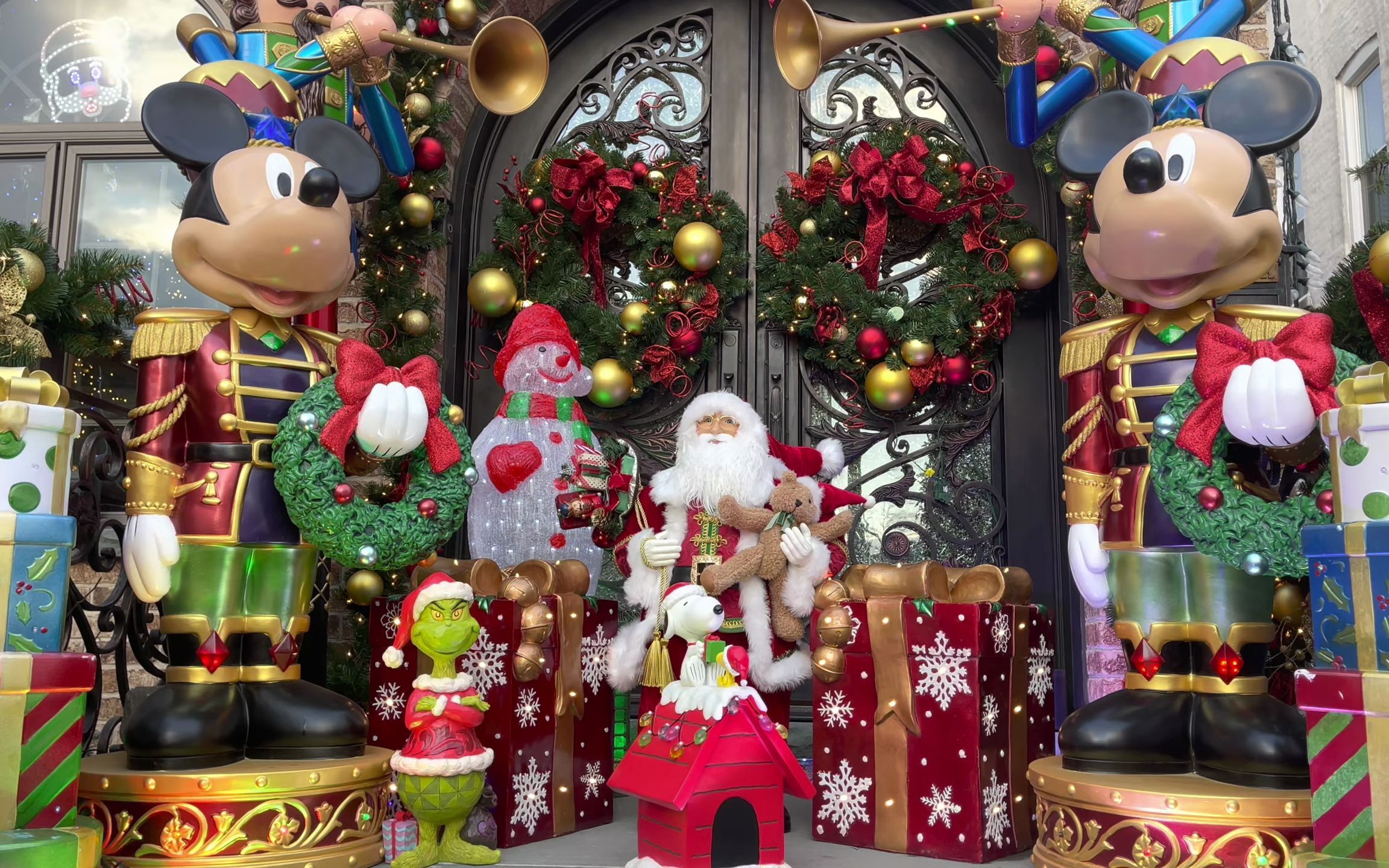 美国纽约圣诞节街头散步漫步