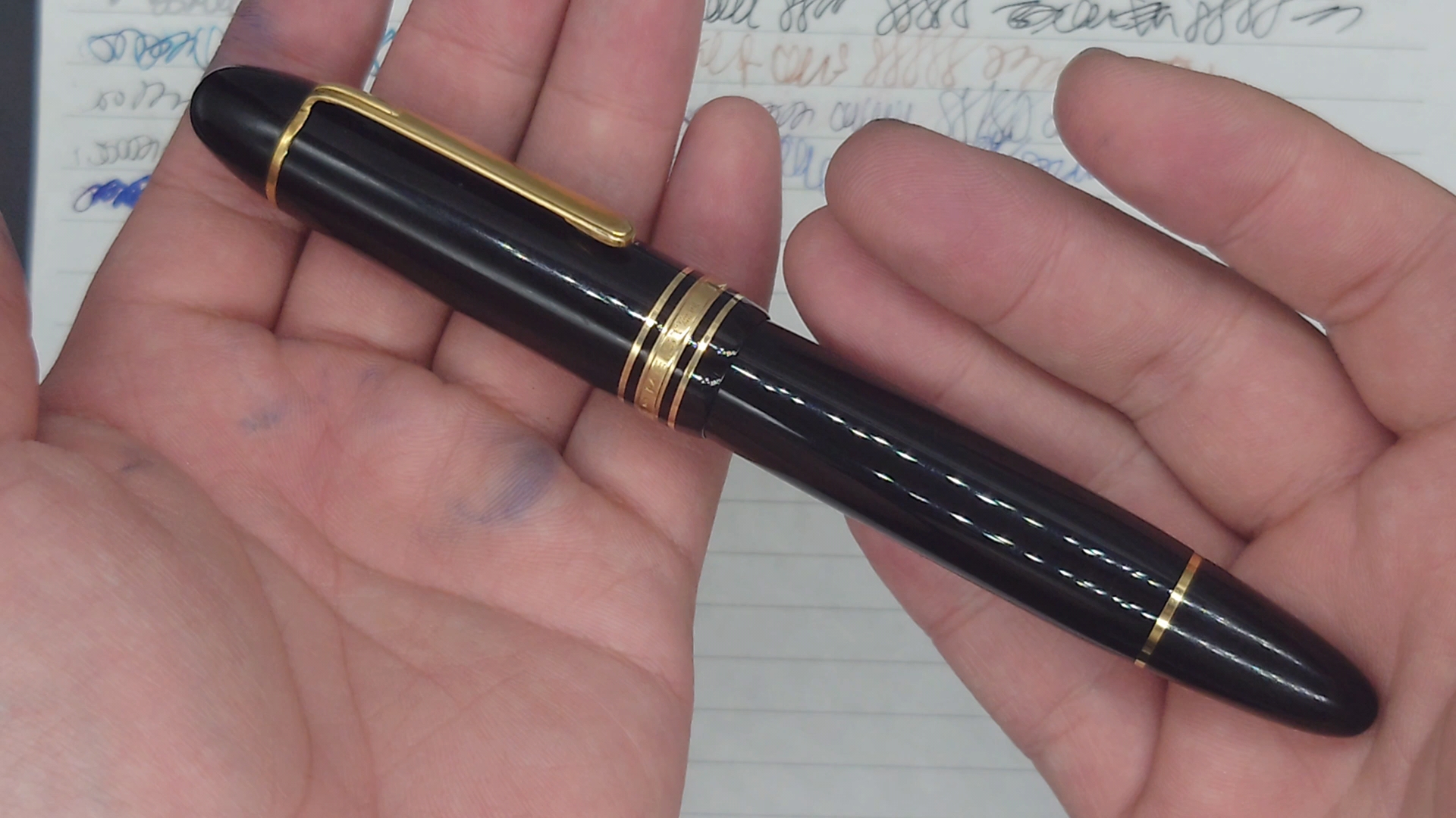 德国 万宝龙 大班 149 五代 14k f尖 活塞上墨