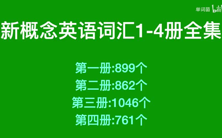 [图]1-【英语新概念全部词汇】单词不背，英语不会。一个视频带你快速学会背单词技巧！_新概念英语词汇1-4册全集_480P_HEVC-480P 清晰-AVC1爷青回，