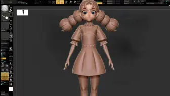 【次世代新手教程】卡通女孩雕刻教程，zbrush角色建模
