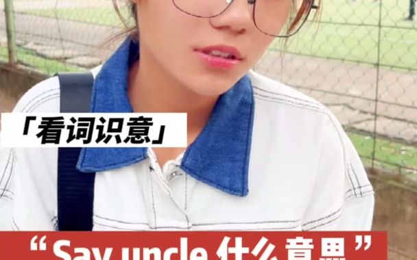 那么问题来了,say uncle 到底什么意思呢?哔哩哔哩bilibili