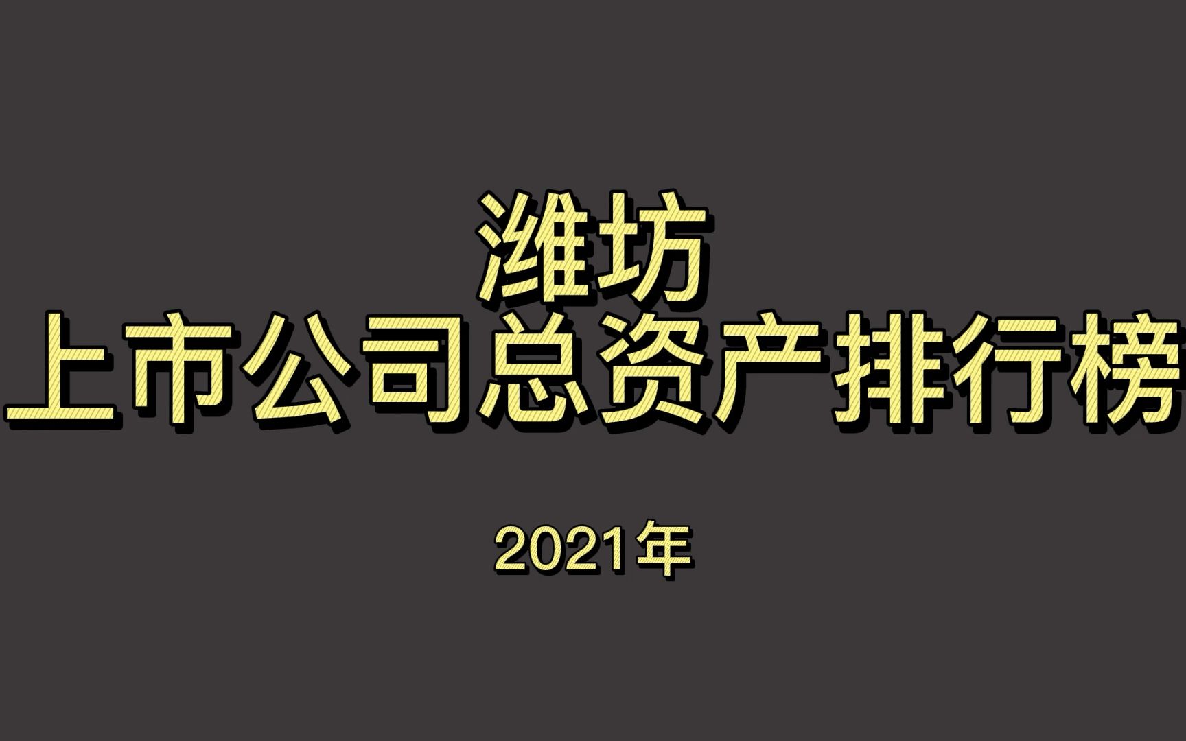 潍坊上市公司2021年总资产排行榜哔哩哔哩bilibili