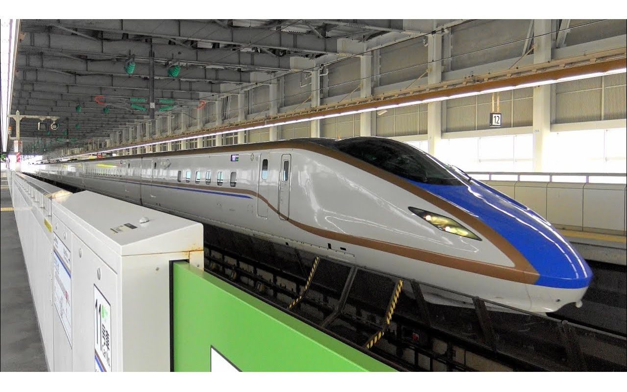 【4k】北陆新干线w7系99e7系「はくたか」(igbt-vvvf)到着99発车