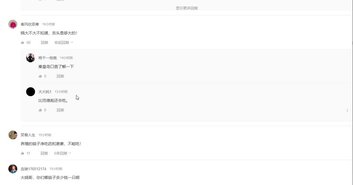 看看xg网友怎么评论大锅的貉子肉哔哩哔哩bilibili
