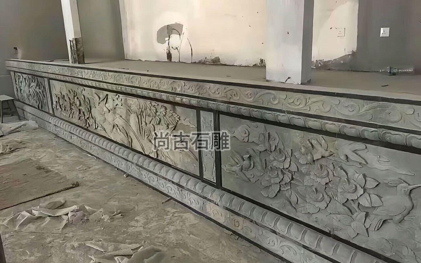 石雕须弥座 寺庙金刚座雕刻 青石莲花座 浮雕佛台底座 寺院佛像金刚座