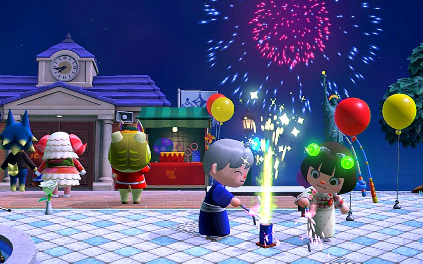 【动森烟花大会】啪的一声升空烟花