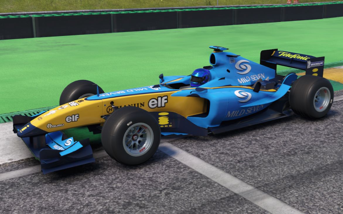 f1 2018历史车雷诺r24 车辆mod圣保罗赛道单圈 简森巴顿制作