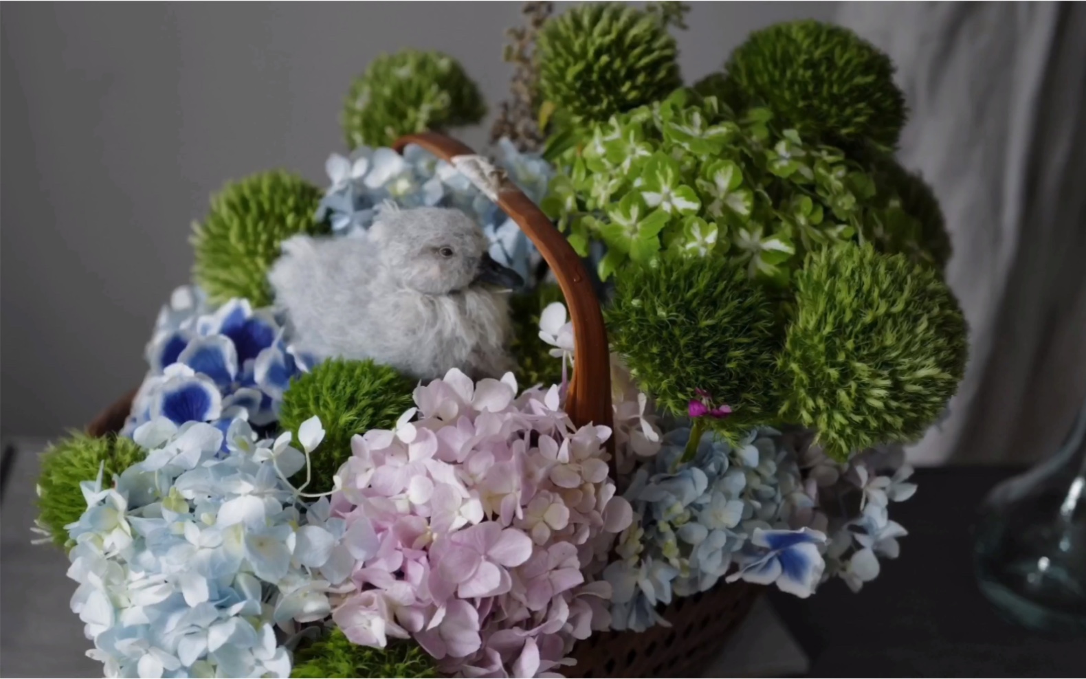 hydrangea hill「绣球花山丘」夏季花艺插花 桌花制作