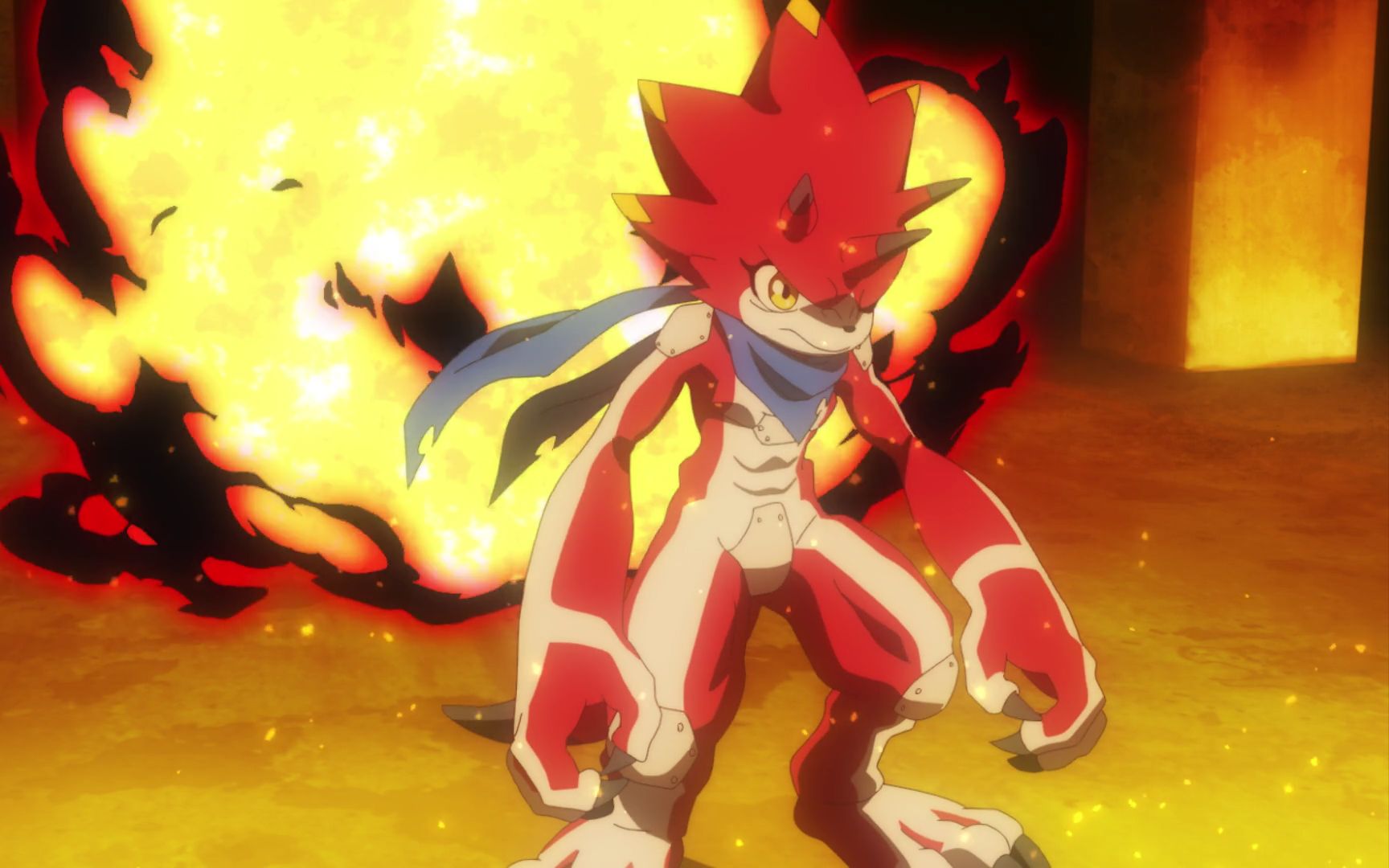 《数码宝贝幽灵游戏》伽马兽第一次进化,秒杀木乃伊兽