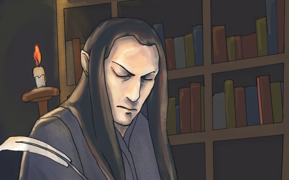 【手书/elrond】独自安静的坐在这里