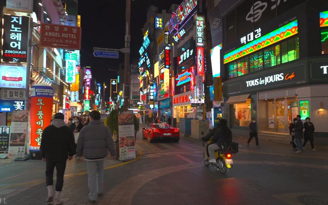 【超清韓國】漫步夜晚的釜山廣域市 城市街景 (1080p高清版) 2022.