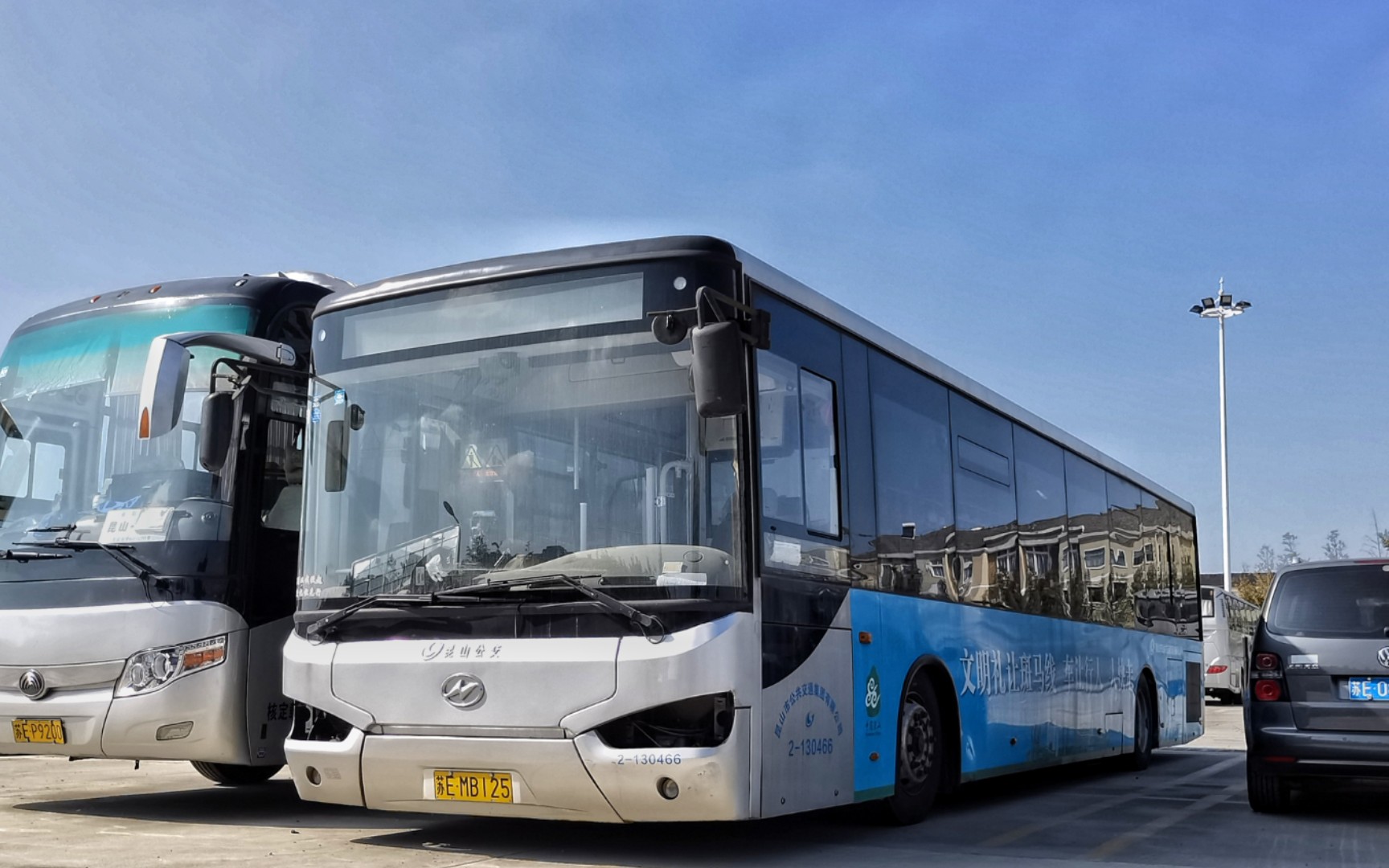昆山公交 停驶车辆 klq6129ghev4 mb125 2-130466 参观录像20210828