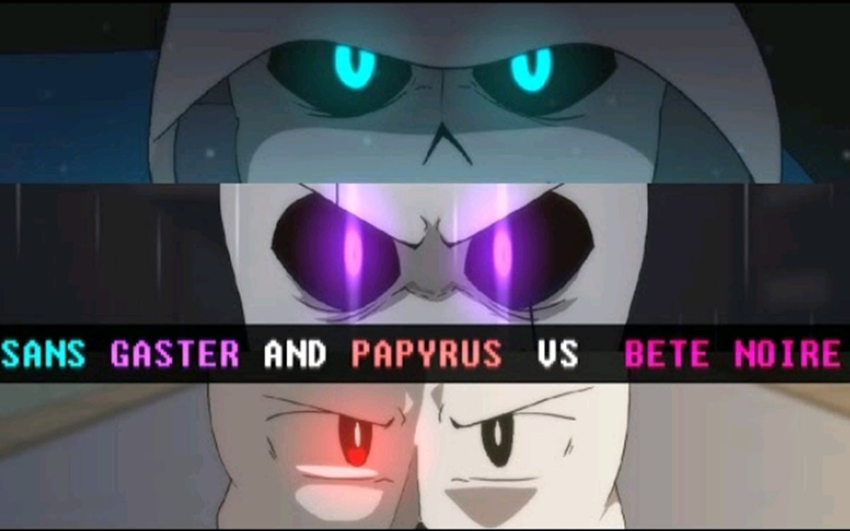 [图]【Glitchtale动画】Sans,Gaster&Papyrus vs Bete Noire