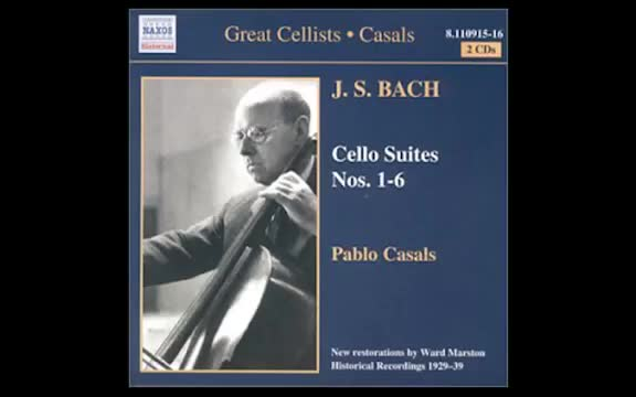 Pablo Casals(18761973) Spanish cellist Bach Cello Suites Nos. 16  Full Album哔哩哔哩bilibili