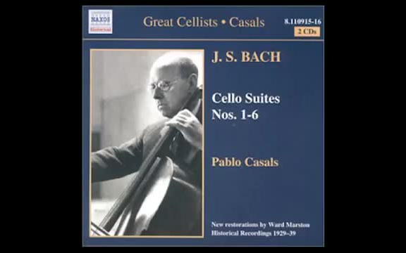 Pablo Casals(1876-1973) Spanish cellist Bach Cello Suites Nos. 1-6