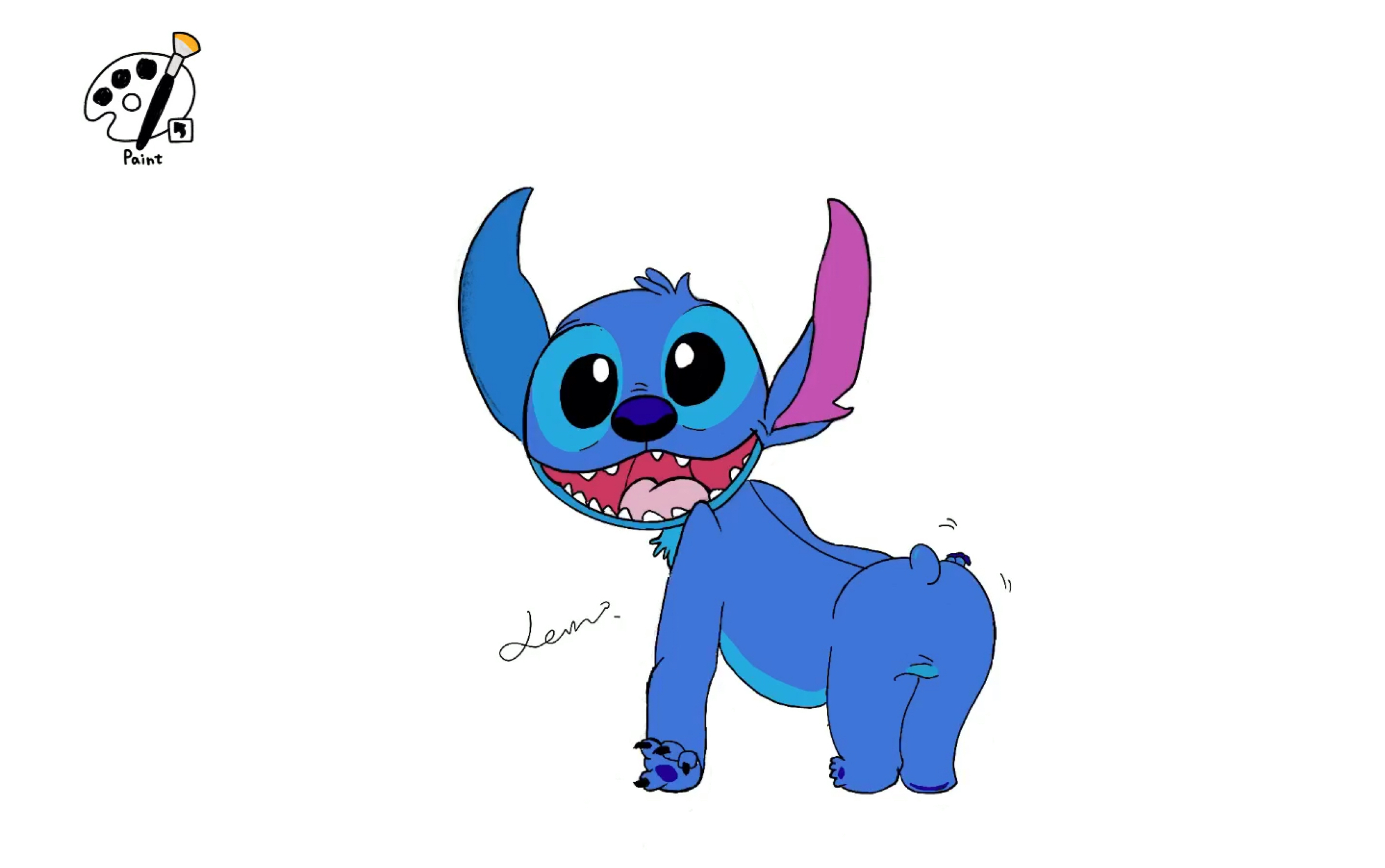 ipad绘画入门一分钟教你用procreate画卡通人物史迪仔