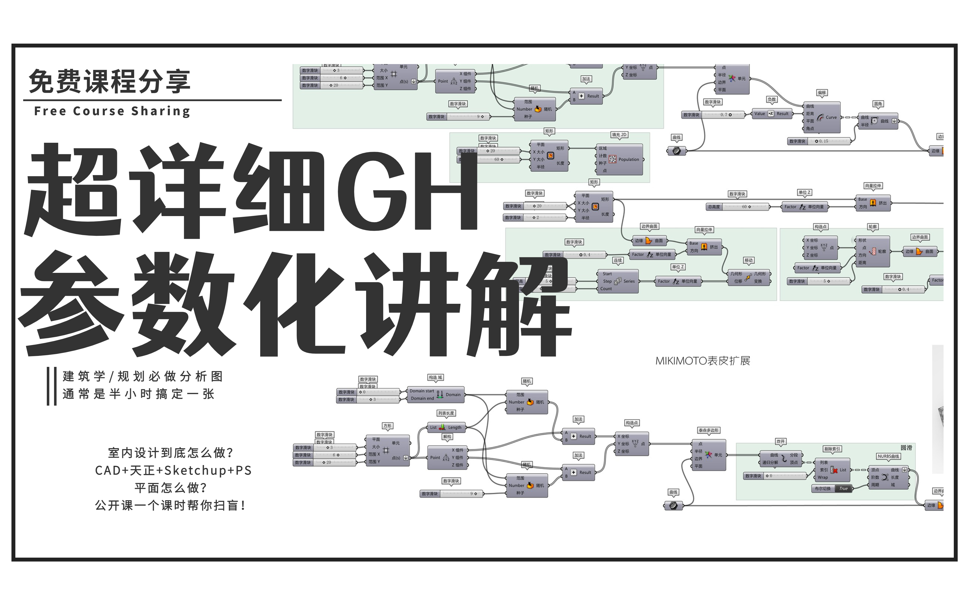 [图]【Grasshopper】B站最系统 最详细的参数化电池讲解！