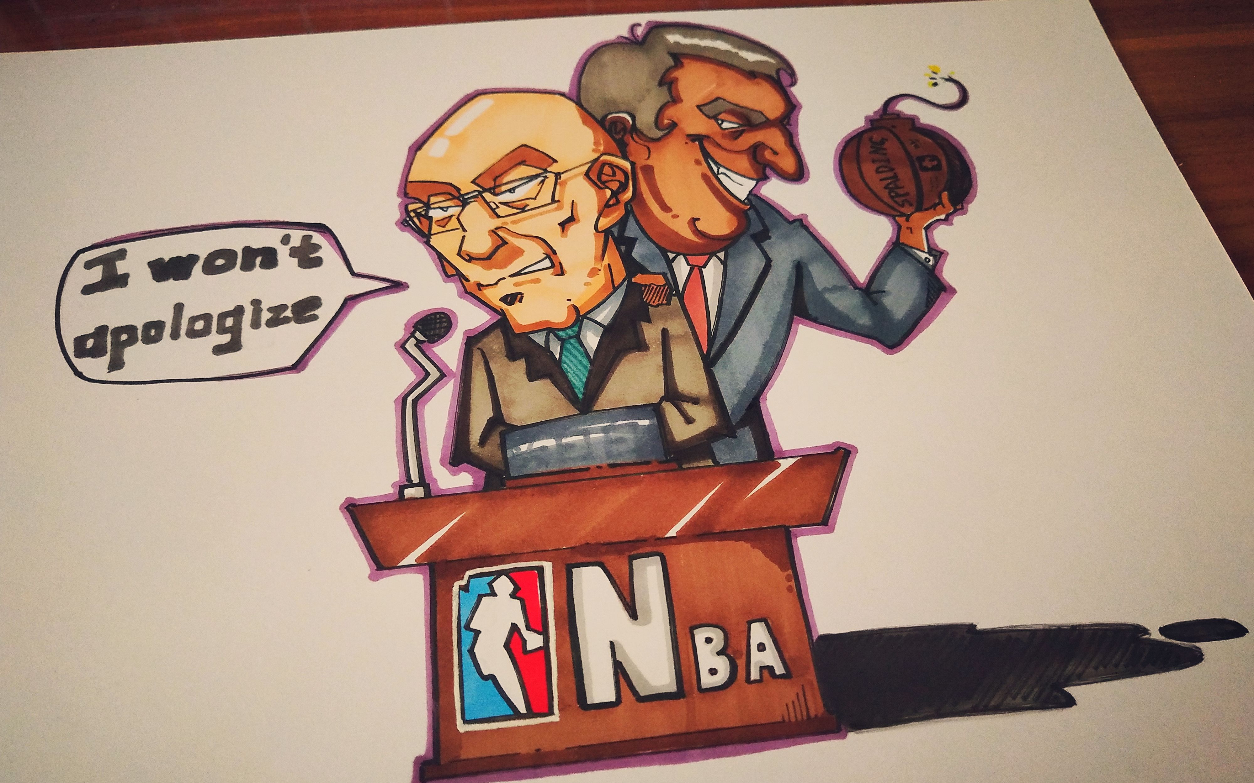 【马克笔手绘】nba里的"笑话"和"摸雷"