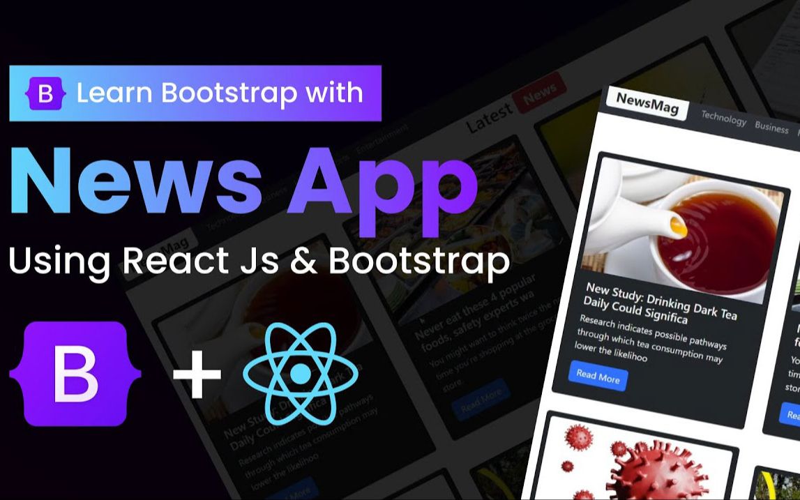 使用 React JS 和 Bootstrap 创建新闻应用程序哔哩哔哩bilibili