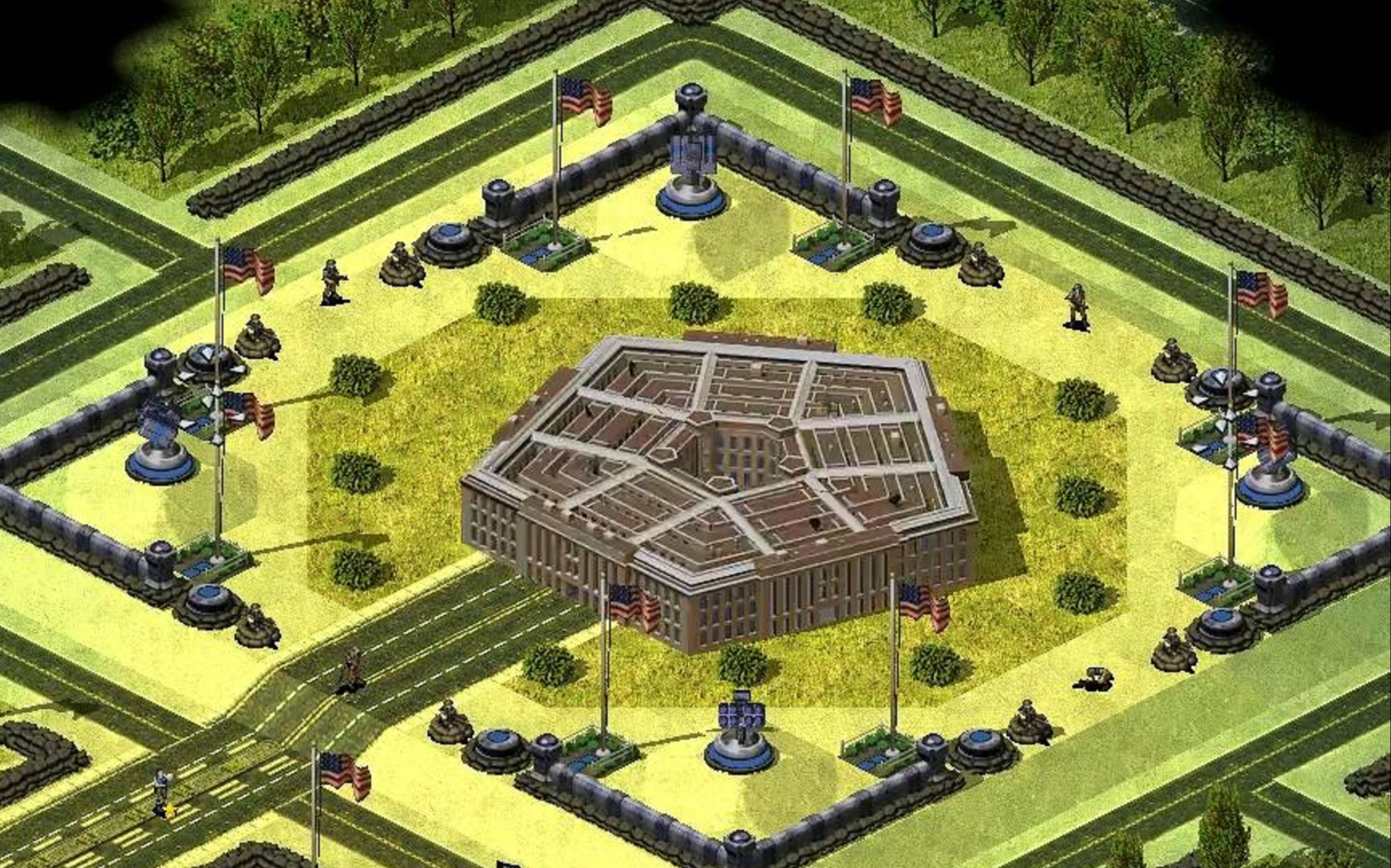 流云红警战役丧尸围城无尽版守护五角大楼对抗无尽尸潮