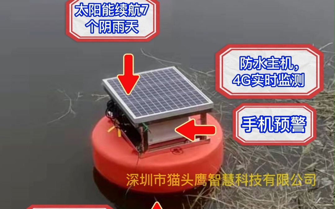 浮標水質監測系統設備太陽能供電24小時在線監測ph溶解氧溫度亞硝酸鹽