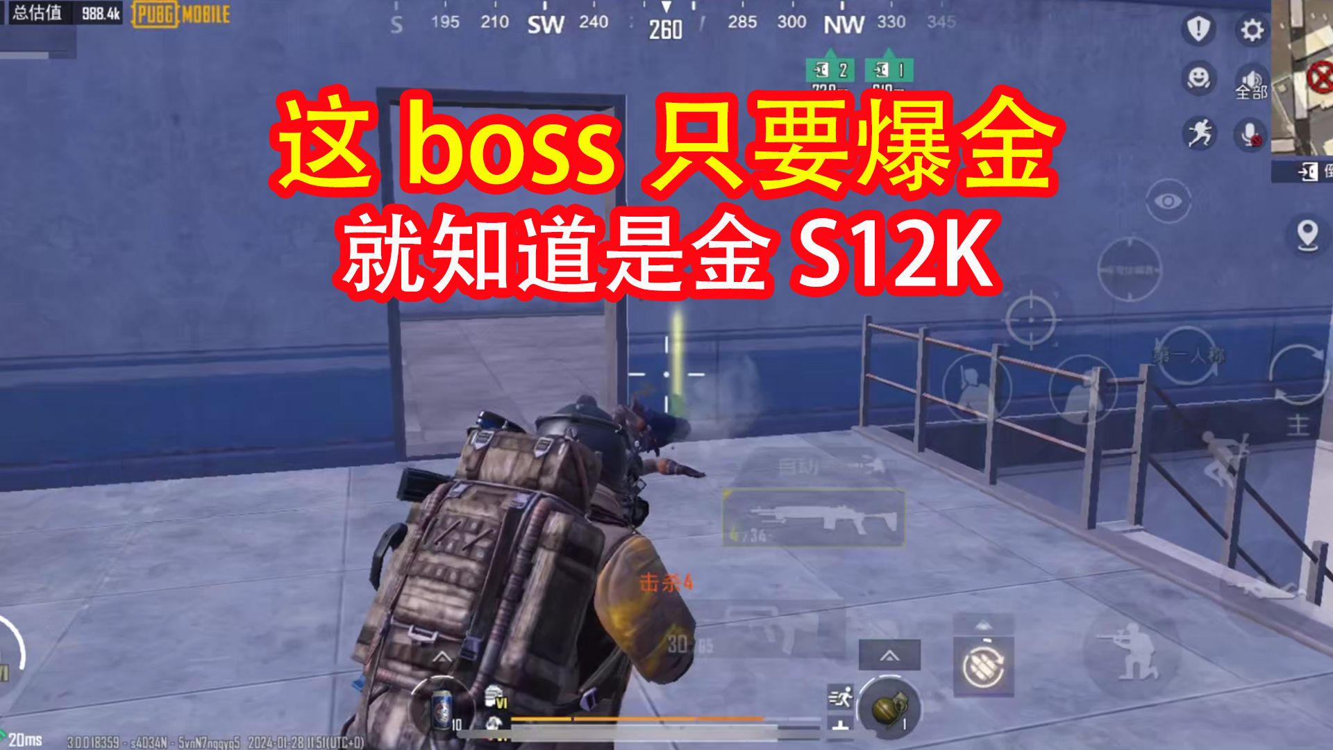 这个boss只要爆金,不用猜就知道是金s12k枪
