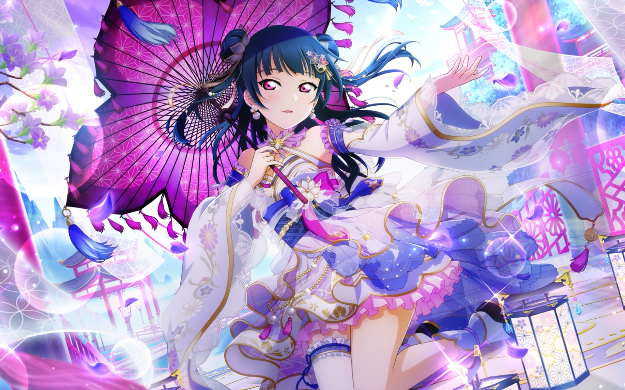 【llas 倒计时】津岛善子 妖艶の巫女 party限定ur衣装鉴赏