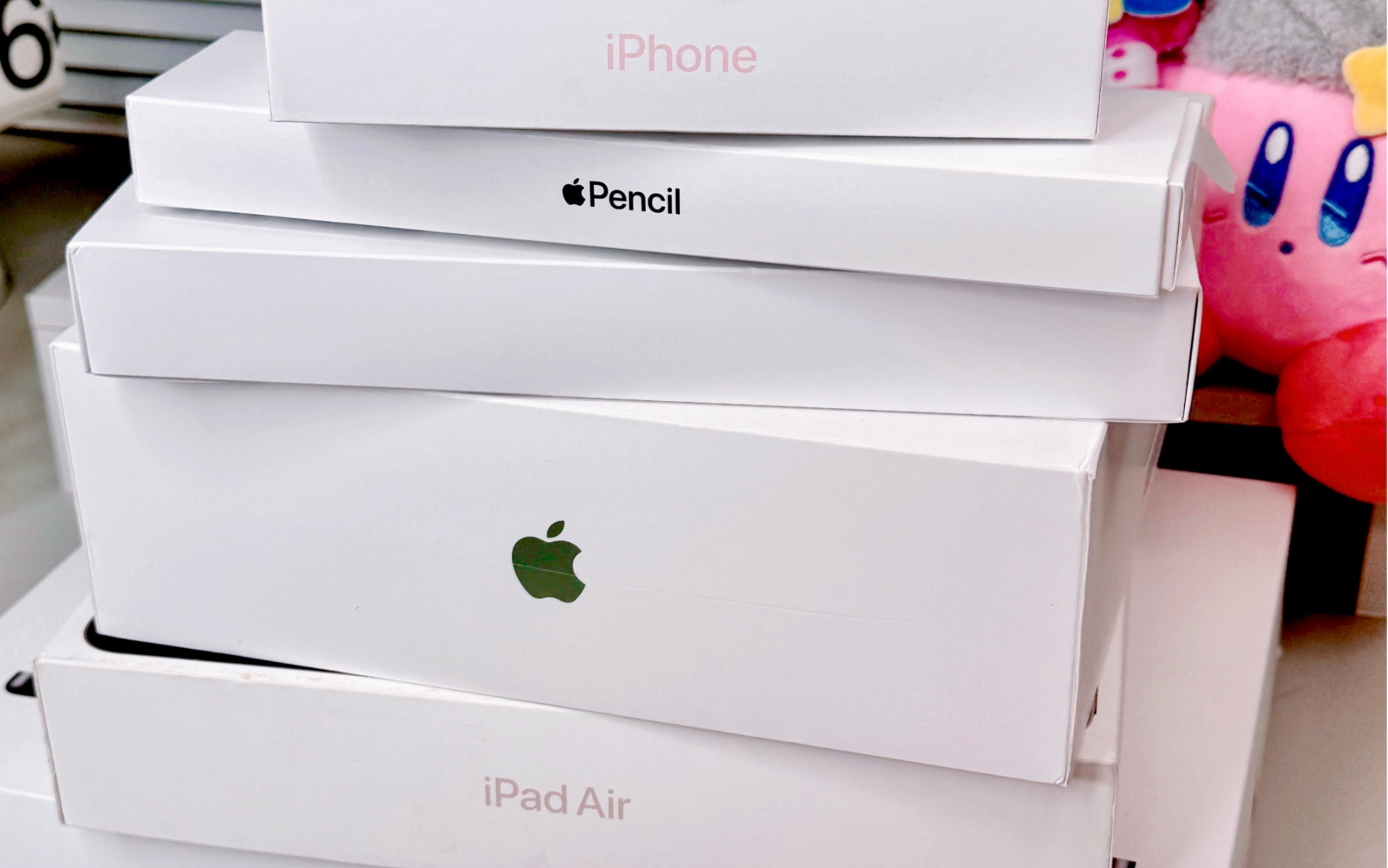 小富婆开学咯95粉色苹果全家桶开箱分享!