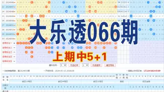 Download Video: 大乐透066期数据分析推荐,又中5+1