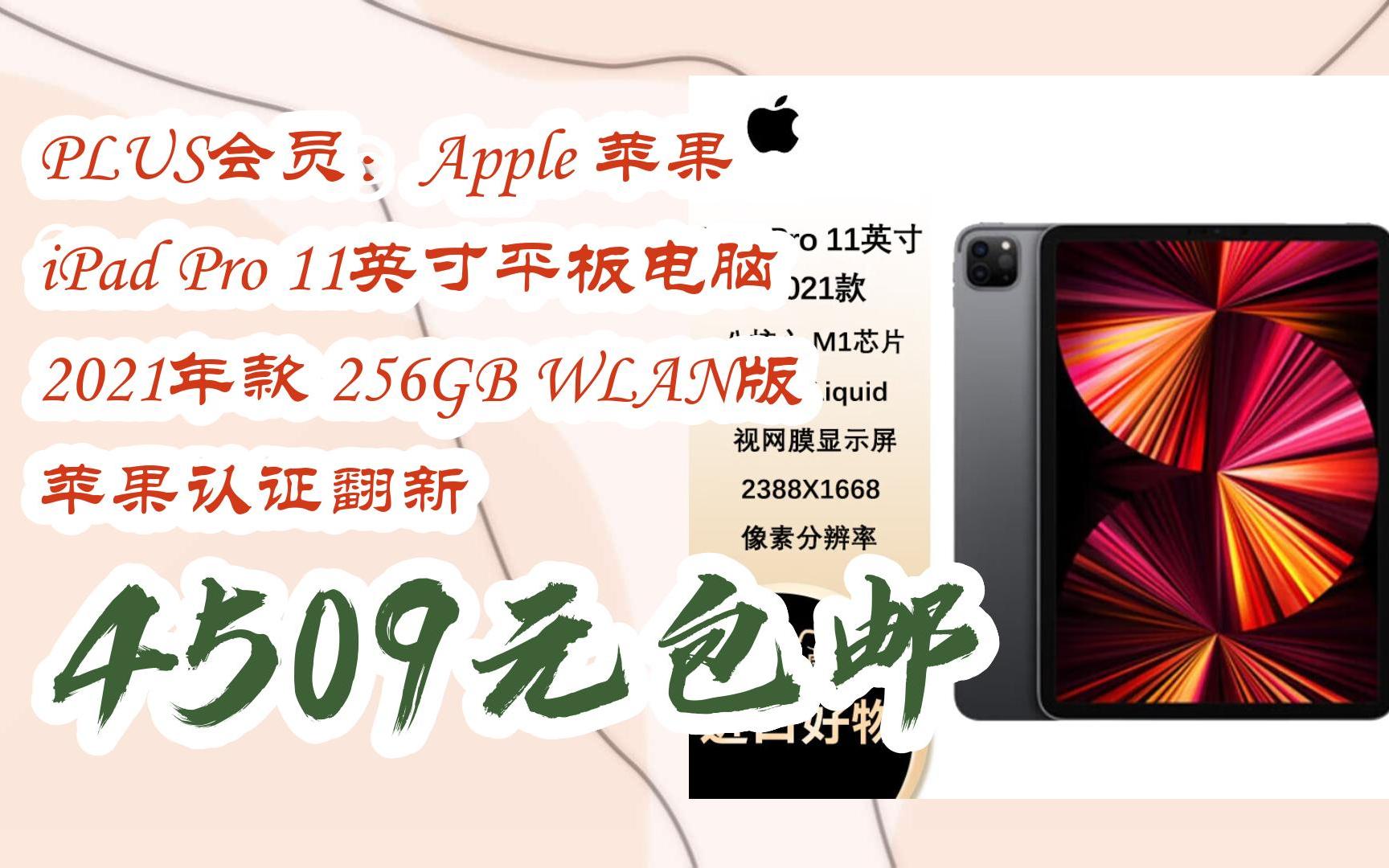 apple 苹果 ipad pro 11英寸平板电脑 2021年款 256gb wlan版 苹果