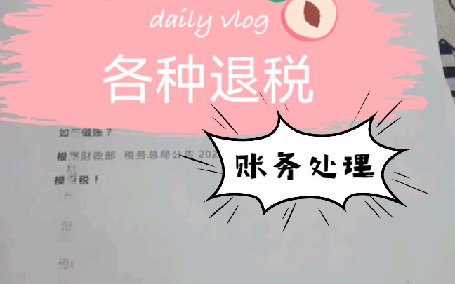 各种退税的账务处理(下)哔哩哔哩bilibili