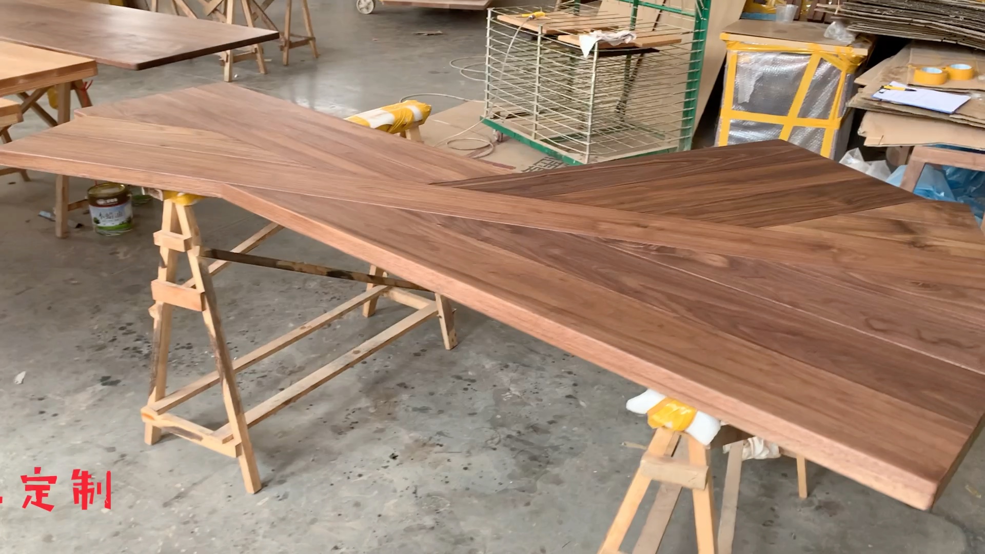 北美黑胡桃木异形桌面实木加工定制装修必看参考