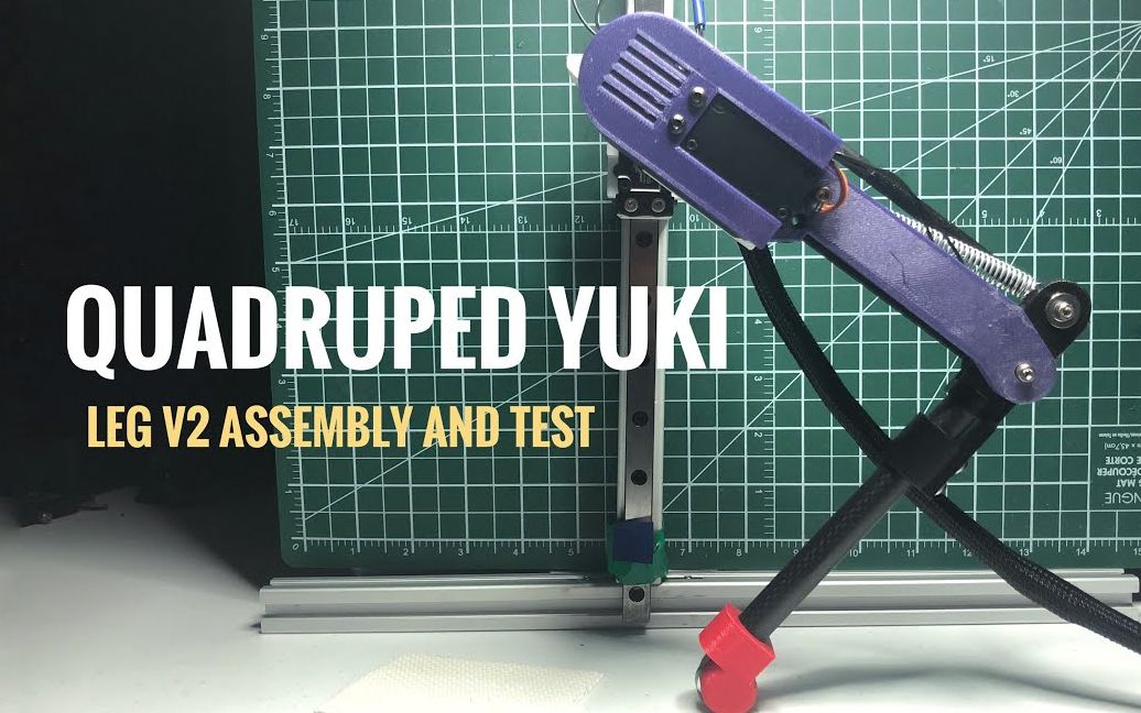 [图]Quadruped Robot Yuki Leg V2 Assembly and Jumping Test